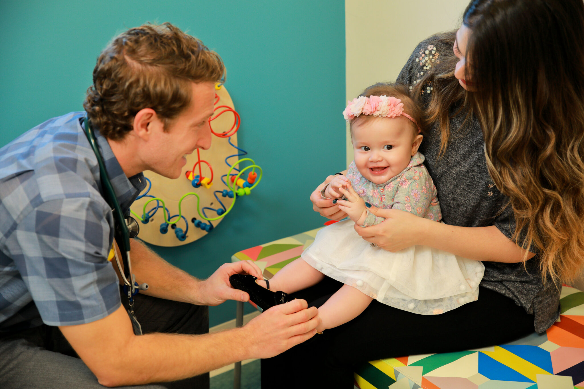 Holtzberg with a baby