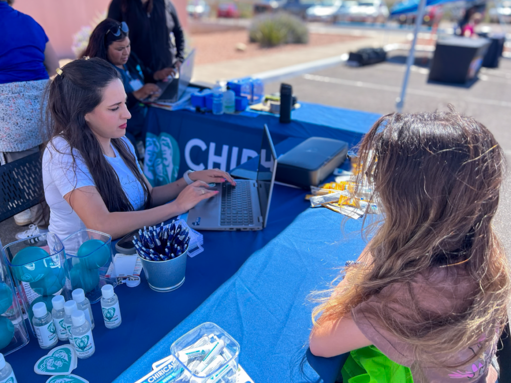 Chiricahua outreach team helping a patient CCHCI
